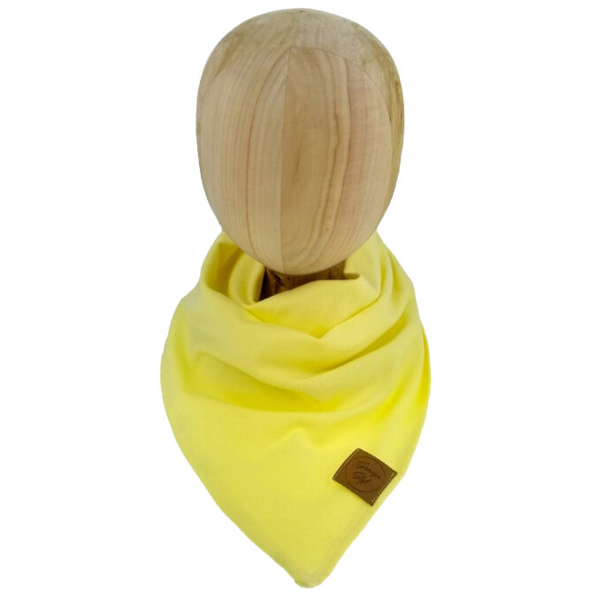 Chusta pojedyncza dziecięca marki Gracja styl. Produkt polski wykonany z bawełny pętelkowej typu dresówka. Chusta dziecięca bawełniana kolor żółty.