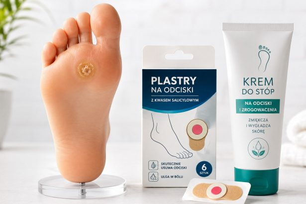 Odciski na stopach — 4 typy, plastry salicylowe, separatory silikonowe. U podologa frezowanie, krioterapia.
