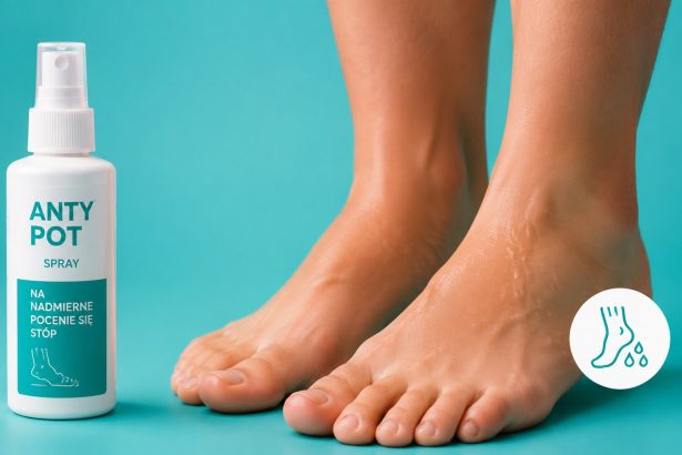 Nadmierne pocenie się stóp — antyperspiranty z chlorkiem glinu (Driclor, Etiaxil), bambusowe skarpety, jonoforeza.