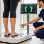 Płaskostopie — diagnoza domowa testem mokrego śladu, wkładki ortopedyczne, codzienne ćwiczenia wzmacniające.