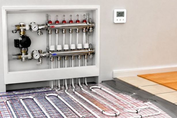 Ogrzewanie podłogowe wodne i elektryczne — porównanie, koszt instalacji 150-300 zł/m², kompatybilność z różnymi typami podłóg.