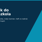 Ręcznik do przedszkola z imieniem dziecka — przewodnik
