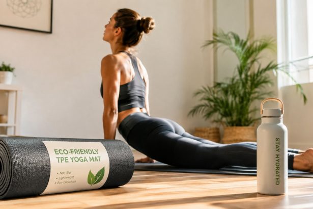 Joga w domu — 10 pozycji dla początkujących, mata, ubrania, plan 30 min × 3-4 razy w tygodniu, kanały YouTube po polsku.