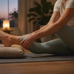 Wieczorny rytuał na opuchnięte nogi: chłodzenie, uniesienie stóp, stretching, sygnały alarmowe, pomoc w Polsce i zasady bezpiecznej pielęgnacji po całym dniu stania lub siedzenia.