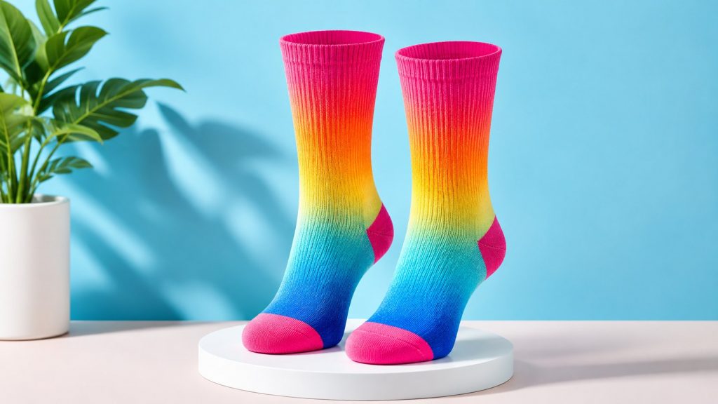 Kolorowe skarpetki damskie — paski, kropki, etniczne, gradient