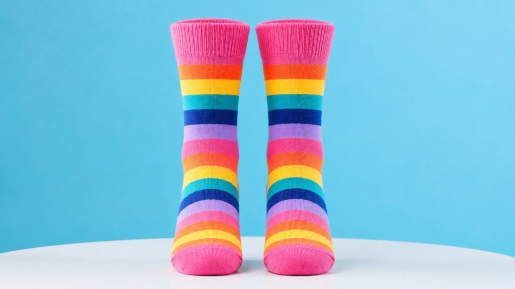 Kolorowe skarpetki damskie — paski, kropki, etniczne, gradient