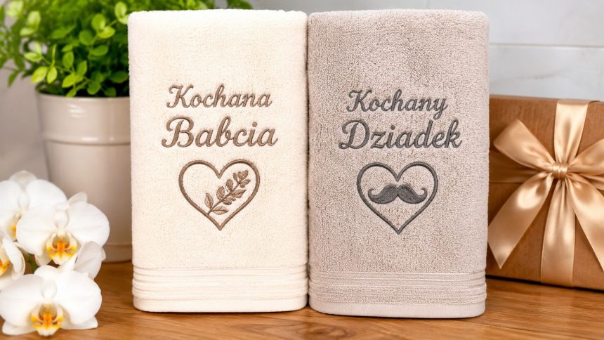 Ręczniki dla babci i dziadka — prezent na Dzień Babci i Dziadka. Gramatura, bawełna egipska, personalizacja haftem, polskie pracownie, najczęstsze błędy.