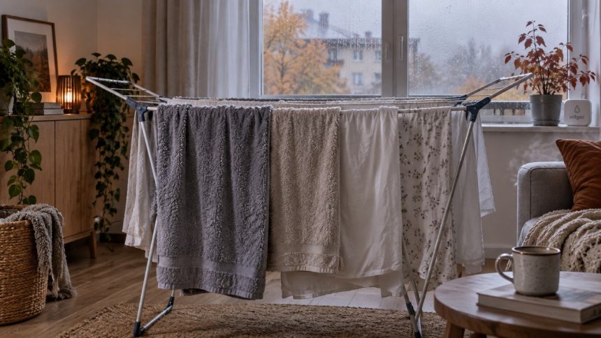 Jesienne pranie schnie wolniej przez niższą temperaturę i wyższą wilgotność. Sprawdź, jak suszyć ręczniki i pościel szybciej, ograniczyć wilgoć i uniknąć zapachu stęchlizny.