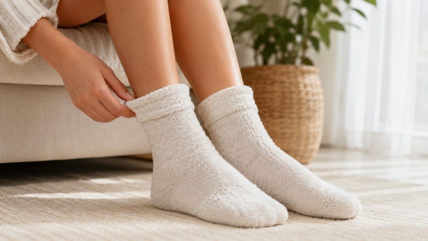 Skarpety frotte bezuciskowe damskie — przewodnik po komfortowych skarpetkach. Bezuciskowa gumka, frotte wewnątrz, polskie marki, kogo dotyczą.