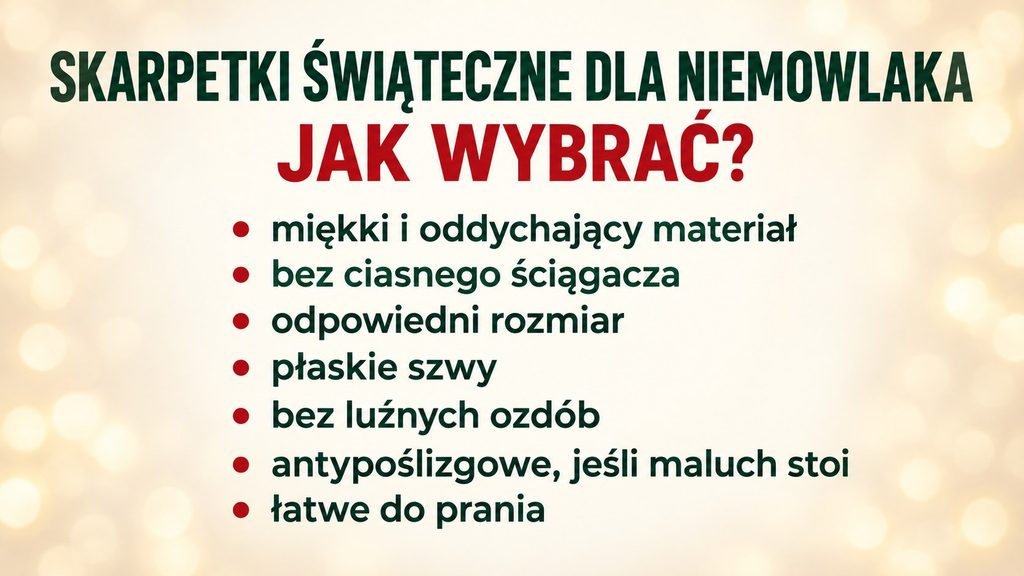 Skarpetki świąteczne dla niemowlaka na pierwsze święta – jak wybrać