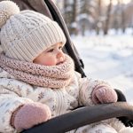 Czapka i komin dla niemowlaka zima — przewodnik bezpieczny. Zamknięty komin zamiast szala, bawełna w kontakcie ze skórą, polskie marki.