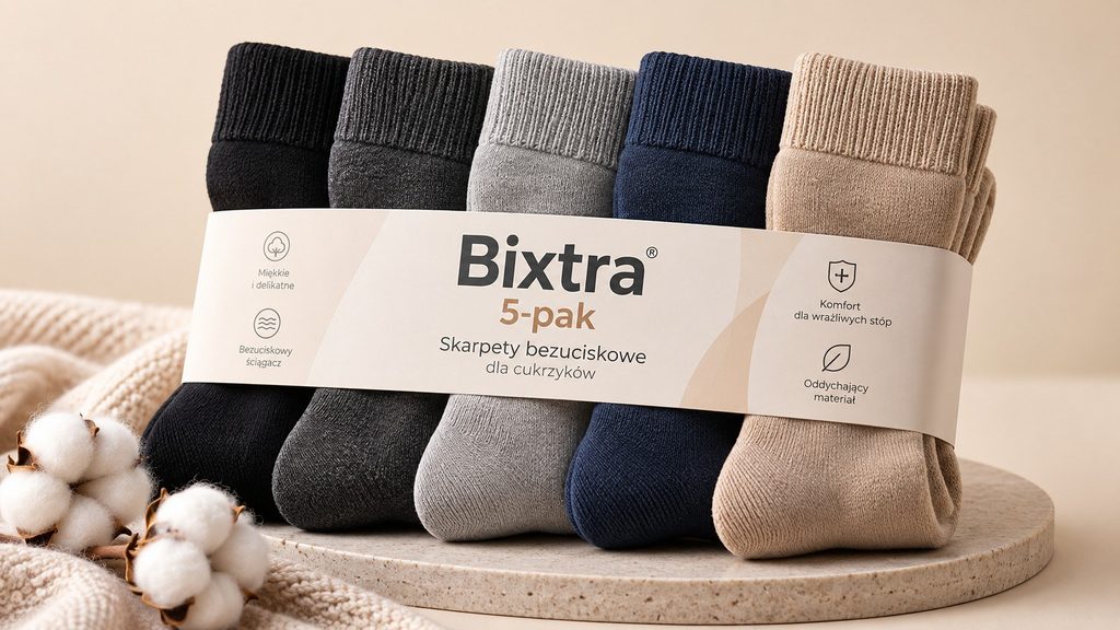 Skarpety bezuciskowe Bixtra 5-pak — czy sprawdzą się dla cukrzyków