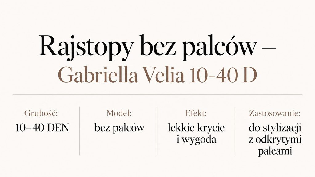 Rajstopy bez palców Gabriella Velia 10 DEN — do sandałów i odkrytych butów