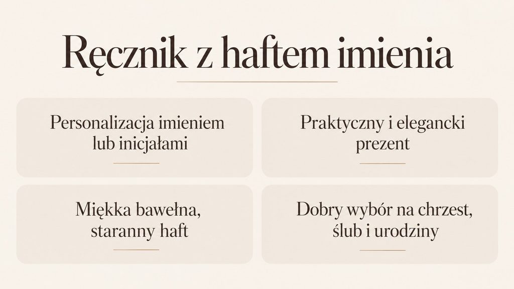 Ręcznik z haftem imienia — jak wybrać personalizowany prezent