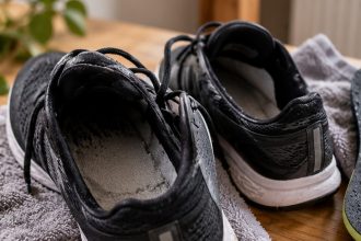 Buty po treningu są suche z zewnątrz, ale wilgotne w środku? Sprawdź, jak wysuszyć wkładki i wyściółkę bez kaloryfera i ryzyka uszkodzenia obuwia.