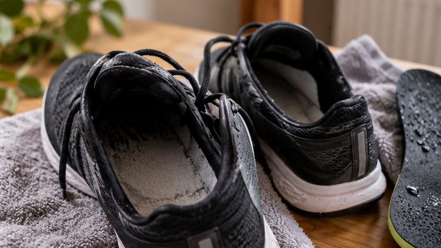 Buty po treningu są suche z zewnątrz, ale wilgotne w środku? Sprawdź, jak wysuszyć wkładki i wyściółkę bez kaloryfera i ryzyka uszkodzenia obuwia.