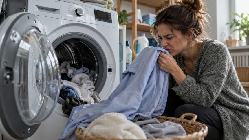 Pralka kończy program, ale ubrania pachną wilgocią? Sprawdź, czy winny jest zatkany filtr, odpływ wody czy pranie w 30°C. Poznaj objawy i rozwiązania.